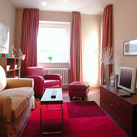 Das Wohnzimmer der Gästewohnung